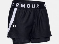 Under Armour Play Up 2 in 1 Short (Black White) XL