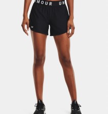 Under Armour Women's Play Up 5" Shorts (Black White) Large