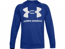 Under Armour Mens Rival Fleece Big Logo Hoody (Royal White) Large