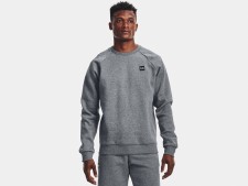 Under Armour Rival Fleece Crew Neck (Pitch Grey Light Heather) Medium