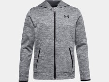 Under Armour Boys Armour Fleece Full Zip (Grey Marl Black) XL Boys
