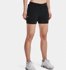 Under Armour Iso-Chill Run 2-in-1 Shorts (Black Reflective) Large