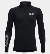 Under Armour Tech Big Logo 1/2 Zip Junior (Black White) Medium Junior