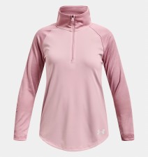 Under Armour Tech Graphic Half Zip Top (Pink) Size Medium Girls