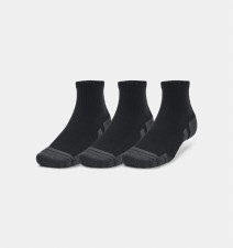 Under Armour Performance Tech 3-Pack Quarter Socks Black Size 4 to 8.5 Uk