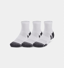 Under Armour Performance Tech 3-Pack Quarter Socks White Size 7.5 to 12 Uk