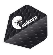 Unicorn Q.100 Plus Flights (Black) 3 Pack