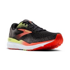 Additional picture of Brooks Ghost 16 Men's Running Shoes Black Mandarin Red Green Size 10.5