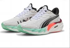 Additional picture of Puma Velocity Nitro 4 Hyrox Mens Running Shoe White Mint Melt Glowing Red Size 10
