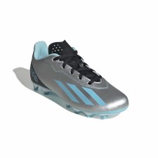 Additional picture of Adidas X Crazyfast Messi.4 Firm Ground Junior Football Boots Silver Blue Black Size 10