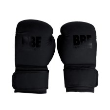 Additional picture of BBE Matte Black Sparring/Bag Boxing Gloves - 14oz