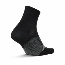 Additional picture of Feetures Elite Light Cushion Quarter Sock Black Size 9-11 Uk