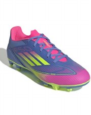 Additional picture of Adidas F50 Club Firm/Multi-Ground BootsBlue Fusion Lucid Lemon Lucid Pink Size 8