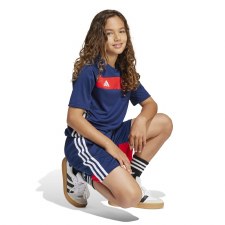 Additional picture of Adidas Trio 25 Essentials Kids Shorts Navy Blue Red Size 7-8