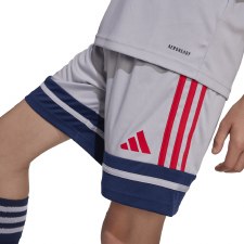 Additional picture of Adidas Squadra 25 Shorts Junior Grey Navy Red Age 5-6