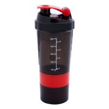Additional picture of Pure2improve Shaker Bottle 500ml Black Red