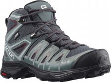 Additional picture of Salomon X Ultra Pioneer Mid GTX Gore Tex Women's Hiking Boots (Ebony Stormy Weather Wine Tasting) Size 7