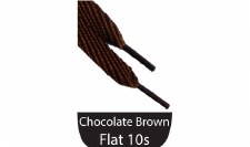 Additional picture of The Shoe Lace Company Flat 10mm Wide Laces Chocolate Brown
