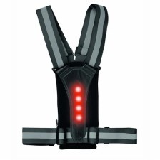 Additional picture of Ultimate Performance Stile Reflective LED Run Vest & Phone Carrier Black