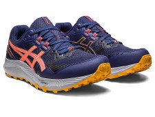 Additional picture of Asics Gel-Sonoma 7 Women's Trail Running Shoes (Indigo Blue Papaya) Size 6.5