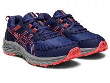 Additional picture of Asics Pre Venture 9 GS Kid's Running Shoes (Indigo Blue  Papaya) Size 5
