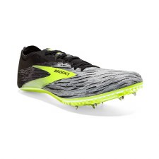 Additional picture of Brooks QW-K V4 Unisex Running Spikes (Black Grey Lime) 7.5