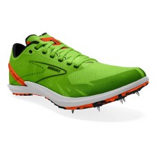 Additional picture of Brooks Draft XC Unisex Cross Country Running Spikes Green Gecko Red Orange White Size 7