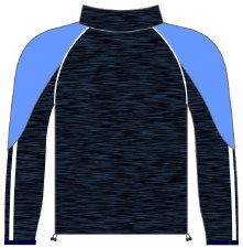 Additional picture of CS St Marys Athletic Club Half Zip (Melange Navy White) 5-6