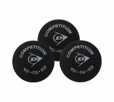 Additional picture of Dunlop Competition Squash Balls Yellow Dot 3 Ball Tube