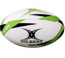 Additional picture of Gilbert G-TR3000 Training Rugby Ball White Green Size 4