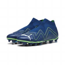 Additional picture of Puma Future Match+ Laceless Firm Ground Football Boots Persian Blue Pro Green Size 6