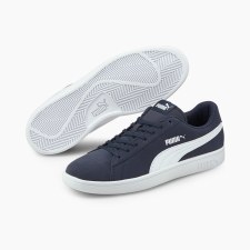 Additional picture of Puma Smash v2 Trainers (Navy White) 6