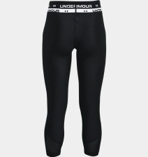Additional picture of Under Armour Girls HeatGear® Armour Crop (Black White) Small Girls