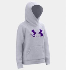 Additional picture of Under Armour Girls Rival Fleece Logo Hoodie (Grey Purple) XSG