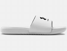 Additional picture of Under Armour Ansa Mens Fixed Slides (White Black) 7