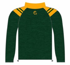 Additional picture of CS West Cork Riding Club Half Zip Bottle Green Amber Size Medium