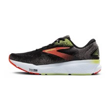 Additional picture of Brooks Ghost 16 Men's Running Shoes Black Mandarin Red Green Size 10.5