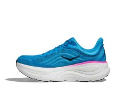 Additional picture of Hoka Bondi 9 Women's Running Shoes Skyward Blue Neon Fuchisa Size 8