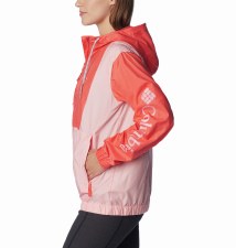 Additional picture of Columbia Lily Basin Colorblock Jacket Juicy Salmon Rose Size Large