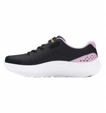 Additional picture of Under Armour Girls' Surge 4 AC Running Shoes Black Purple Ace Size 2