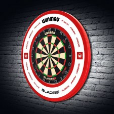 Additional picture of Winmau Pro Line Dartboard Surround White Red