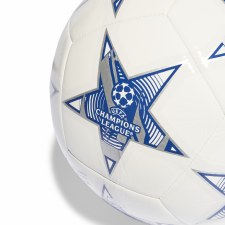 Additional picture of Adidas UEFA Champions League Club Football White Metallic Cyan Size 5