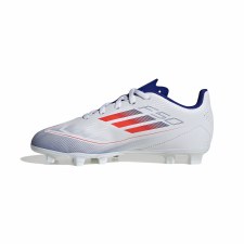 Additional picture of Adidas F50 Club Firm Ground Junior Football Boots White Solar Red Lucid Blue Size 4