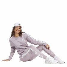 Additional picture of Adidas Essentials 3-Stripes Women's Fleece Sweatshirt Pink Size XS