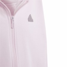 Additional picture of Adidas Future Icons 3 Stripe Girl's Full Zip Hoodie Clear Pink Age 11-12