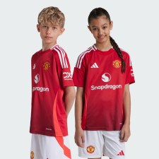 Additional picture of Adidas Manchester United 24/25 Home Jersey Junior Mufc Red Age 15-16