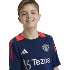 Additional picture of Adidas Manchester United Tiro 24 Training Jersey Junior Bright Red Indigo Blue Age 9-10