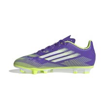 Additional picture of Adidas F50 Club Firm Ground Junior Football Boots Purple Rush White Lucid Lemon Size 4