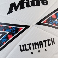 Additional picture of Mitre Ultimatch One Football White Black Red Size 5