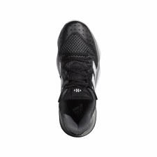 Additional picture of Adidas Harden Stepback Basketball Shoes (Black White Grey) 7